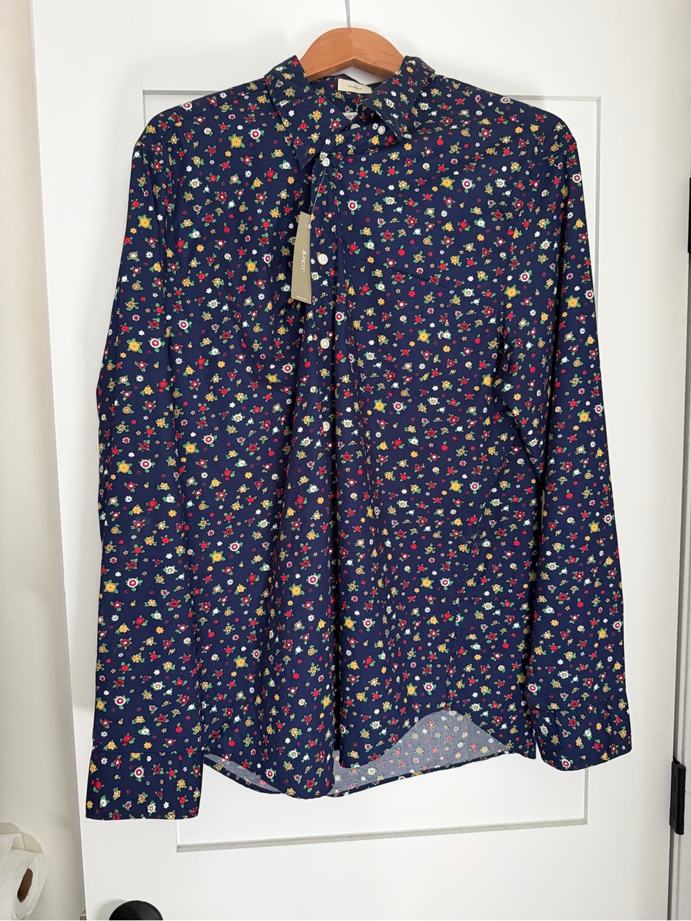J. Crew Men’s Navy Floral Button-Down Shirt